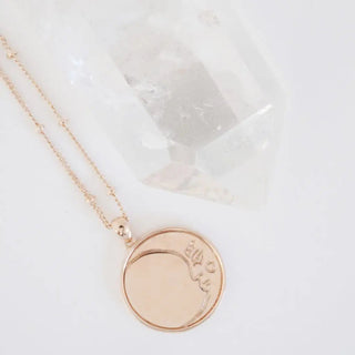 Moon Face Pendant Necklace