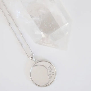 Moon Face Pendant Necklace