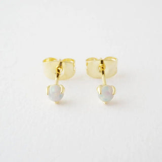 Opal Orb Solitaire Studs