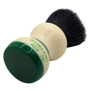 Stirling Soap Co. Synthetic 2-Band Green Stripe Handle Shaving Brush