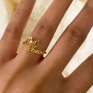 Custom Two Name Ring