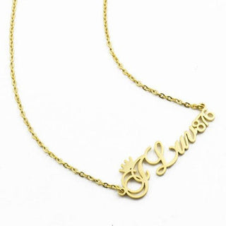 Custom Crown Name Necklace