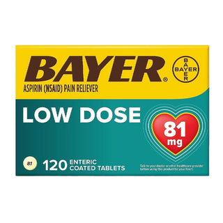 Bayer Low Dose Aspirin, 81 mg, 120 Tablets (6-Pack Value Deal)