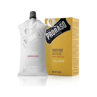 Proraso Single Blade Wood And Spice Professional Barber Shaving Cream, 275ml