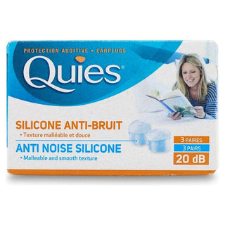 Quies Anti-Noise Silicone Ear Plugs - 3 Pairs