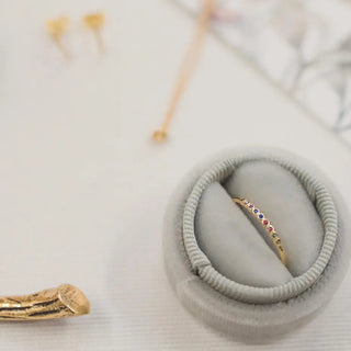 Rainbow Bezel Ring