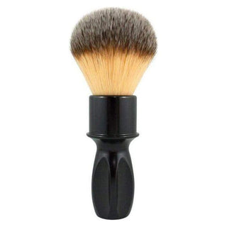 RazoRock Glossy Black 400 Plissoft Synthetic Shaving Brush - 24 mm knot (Solid Aluminum)