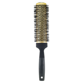 Gold Ceramic Nano Coating & Wavy Ion Bristle Hair Brush - 7.5 Long Barrel