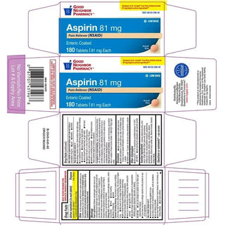 GNP ASPIRIN 81 MG EC TAB 180CT