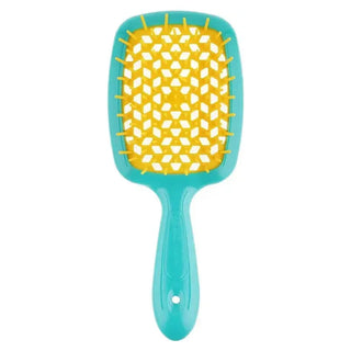Janeke SuperBrush Turquoise & Yellow Hair Brush