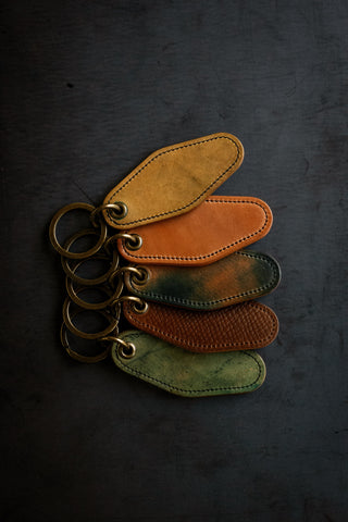 Motel Key Ring - Reverse Black Horween Shell Cordovan