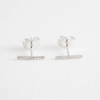 Skinny Midi Crystal Bar Earrings