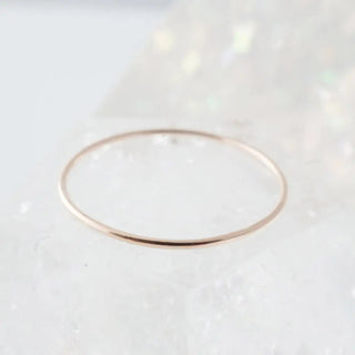 Skinny Stacking Ring, 14k Gold