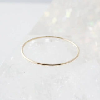 Skinny Stacking Ring, 14k Gold