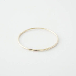 Skinny Stacking Ring, 14k Gold