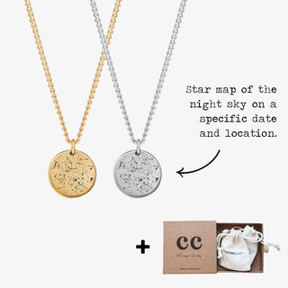 Custom Star Map Necklace Set