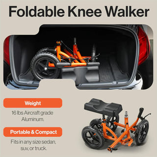 SuperHandy All-Terrain Knee Walker - Height Adjustable, 330Lbs Max Weight