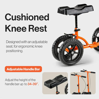 SuperHandy All-Terrain Knee Walker - Height Adjustable, 330Lbs Max Weight
