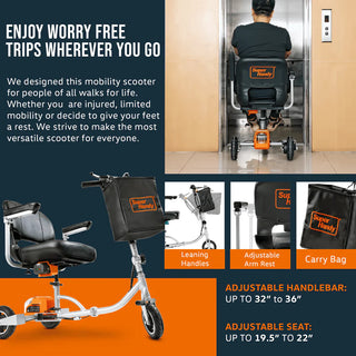 SuperHandy Mobility Scooter Plus - 48V 2Ah Battery, 330Lb Max Weight