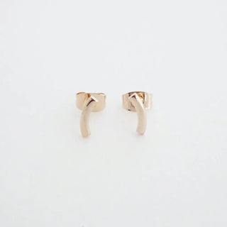 Tiny Arc Stud Earrings - Final Sale