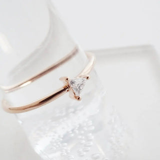 Triangle Solitaire Ring