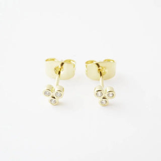 Trinity Crystal Stud Earrings