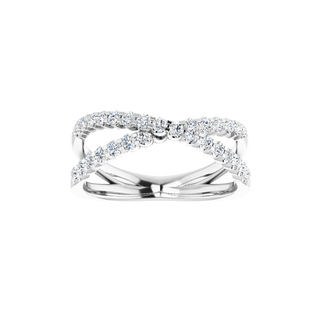 Valérie 14K Gold Lab-Grown Diamond Criss-Cross Ring – 1/2 CTW