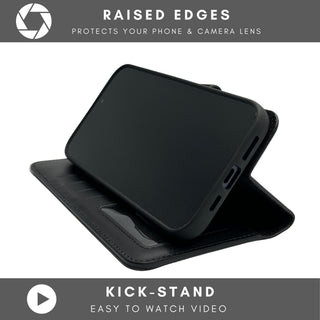 Vegas Premium Leather iPhone 15 Pro Max Wallet Case with MagSafe | Detachable RFID Blocking Luxury Wallet