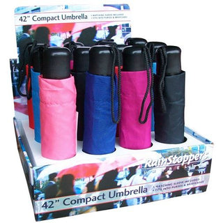 RainStoppers W080F 42 in. Manual Open Assorted Colors Super Mini Umbrellas