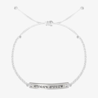 White Custom Braided Bracelet