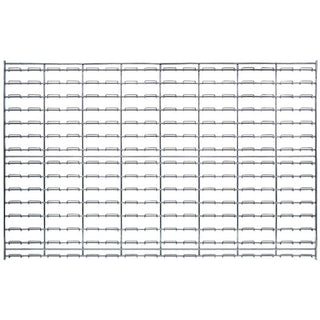 Quantum Storage Systems Chrome Wire Wall Grid Panel, 48" W x 30" H (Louvered)