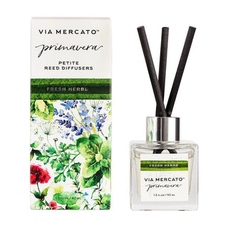 Via Mercato Primavera Fresh Herbs Petite Reed Diffuser 1.3oz
